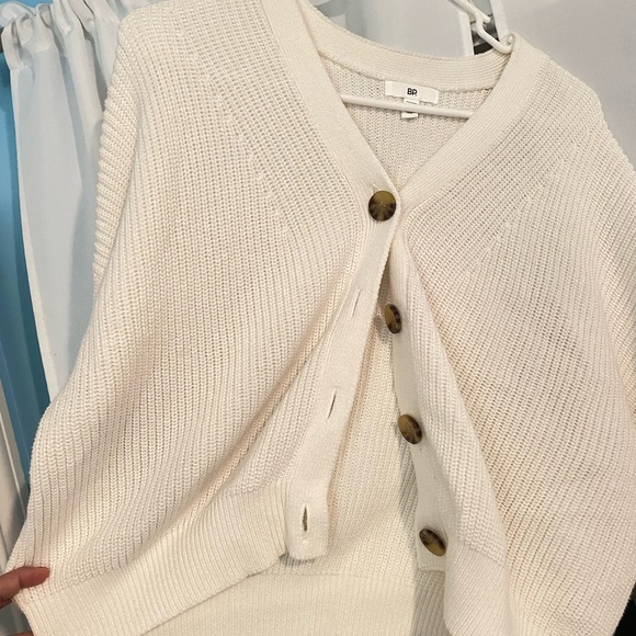 White Cardigan Sweater - Picture 2 of 5